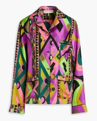 Emilio Pucci Printed silk-twill shirt - Purple Purple