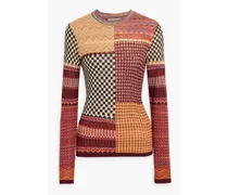 Esma jacquard-knit sweater - Red