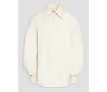 Stretch cotton-twill shirt - White
