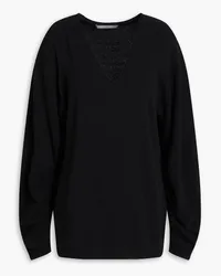 Alberta Ferretti Wool and cashmere-blend sweater - Black Black