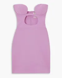 Nensi Dojaka Strapless cutout ponte mini dress - Purple Purple