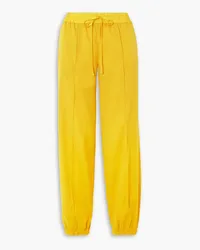 Jil Sander Wool-gabardine tapered track pants - Yellow Yellow