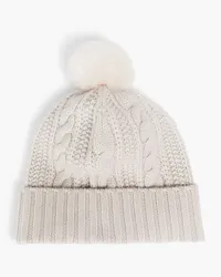 N.Peal Cable-knit cashmere beanie - Gray Gray