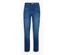 Le Super High faded high-rise straight-leg jeans - Blue