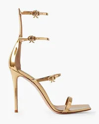 Gianvito Rossi 105 mirrored-leather sandals - Metallic Metallic