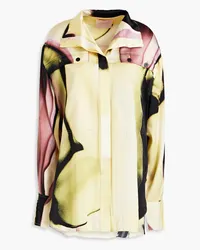 Roksanda Ilincic Printed silk-satin shirt - Yellow Yellow