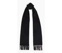 Nadia fringed cashmere scarf - Black