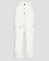 Etro Cotton-blend twill tapered pants - White White