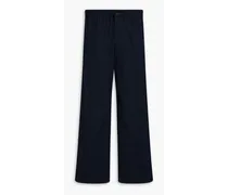 Cotton-blend twill pants - Blue