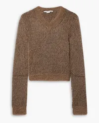 Stella McCartney Ribbed brushed knitted sweater - Brown Brown