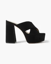 Gianvito Rossi 70 nubuck platform sandals - Black Black