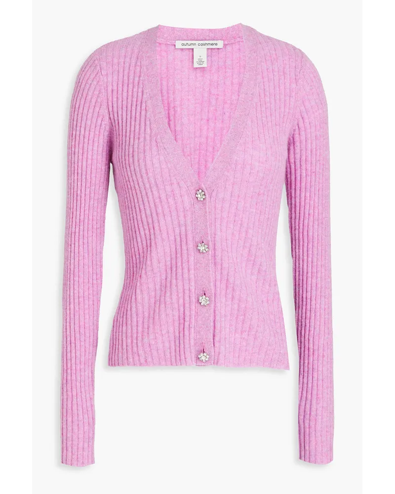 Autumn Cashmere Ribbed cashmere cardigan - Pink Pink