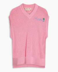 Marni Pointelle-knit cotton vest - Pink Pink