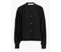Issa silk-crepe blouse - Black