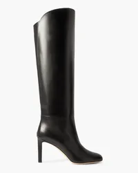 Jimmy Choo Karter 85 leather knee boots - Black Black