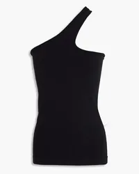 Helmut Lang Cutout stretch-jersey tank - Black Black