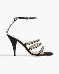 IRO Crystal-embellished satin sandals - Black Black