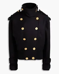 Balmain Double-breasted wool-blend felt coat - Black Black