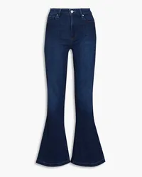 Paige Faded mid-rise flared jeans - Blue Blue