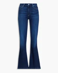 Paige Faded mid-rise flared jeans - Blue Blue