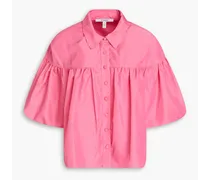 Gathered satin shirt - Pink