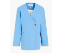Appliquéd cotton blazer - Blue