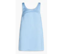 Flared woven mini dress - Blue