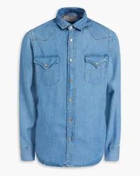 Canali Chambray shirt - Blue Blue