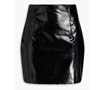 Metallic fil coupé mini skirt - Black