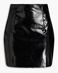 GAUGE81 Metallic fil coupé mini skirt - Black Black