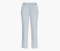Le High striped low-rise straight-leg jeans - Blue