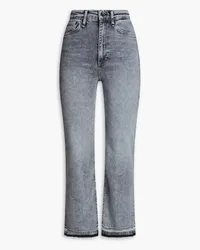 Rag & Bone Casey faded high-rise kick-flare jeans - Gray Gray