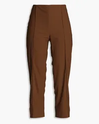 REJINA PYO Cropped crepe slim-leg pants - Brown Brown