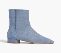 Four Stitch denim ankle boots - Blue
