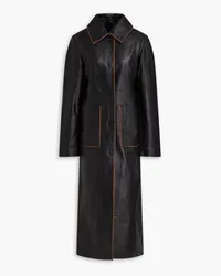 ROTATE Birger Christensen Leather coat - Black Black