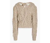 Caden cable-knit wool-blend sweater - Neutral