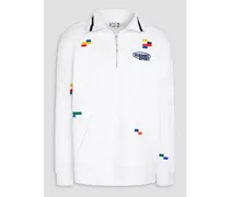 Embroidered French terry sweatshirt - White