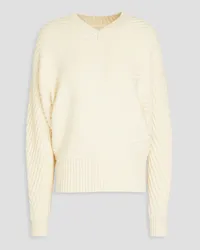 Another Tomorrow Ribbed wools sweater - White White