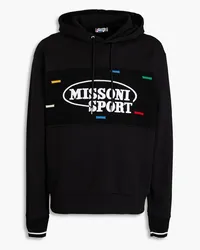 Missoni Printed French cotton-terry hoodie - Black Black