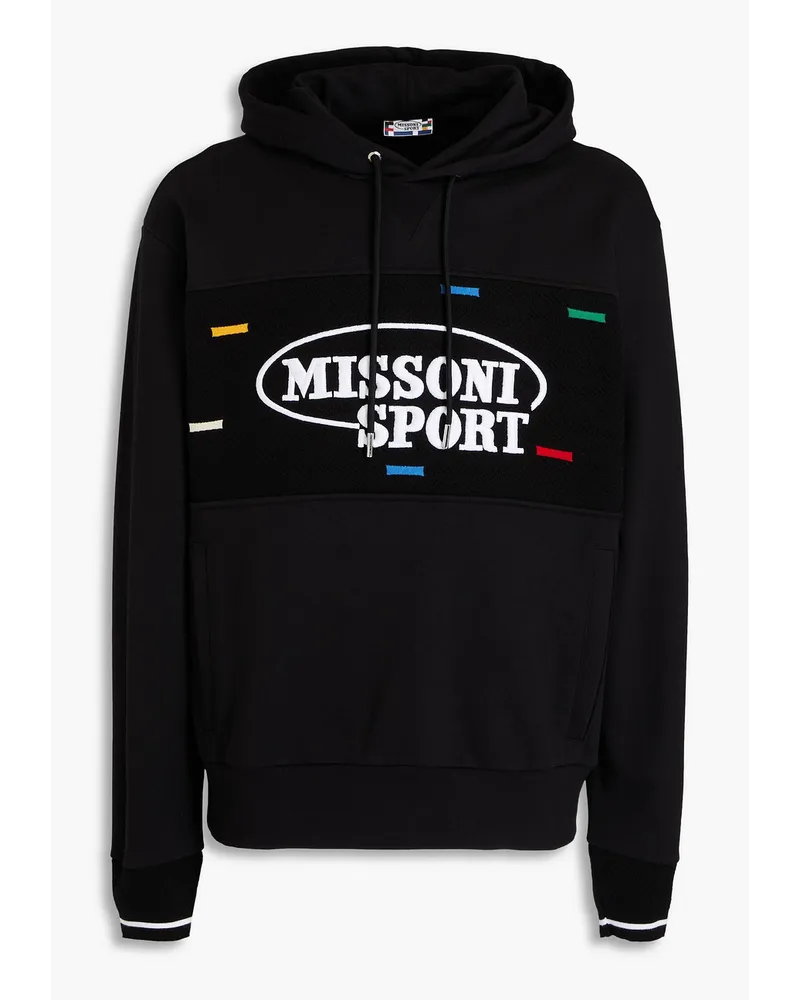 Missoni Printed French cotton-terry hoodie - Black Black