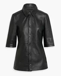 MUUBAA Phoebe leather shirt - Black Black