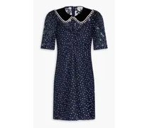 Lucianita embellished lace mini dress - Blue
