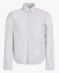 Thom Browne Striped cotton Oxford shirt - Gray Gray