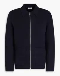 Sandro Wool-blend zip-up sweater - Blue Blue