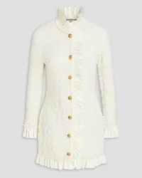 Alexander Wang Ruffled smocked stretch-jersey jacket - White White