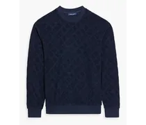 Motta cotton-terry jacquard sweatshirt - Blue