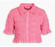 Gathered organza shirt - Pink