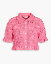 Sandro Gathered organza shirt - Pink Pink