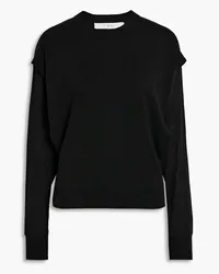 IRO Royce layered merino wool and silk-blend sweater - Black Black