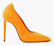 Kristie neon stretch-knit pumps - Orange